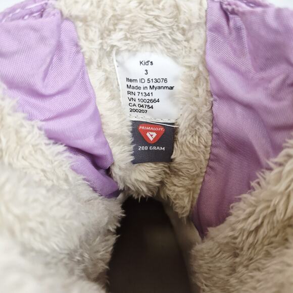 L.L. Bean Toddler Size Kids 3 Ultralight Snow Boots Lined PrimaLoft Pink Muave - Picture 8 of 8